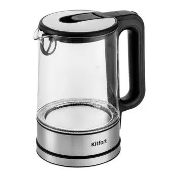 Электрический чайник Kitfort КТ-6128 1,7 л хром/черный