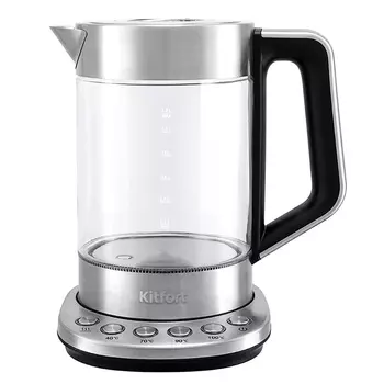 Электрический чайник Kitfort КТ-622 1,7 л хром/черный