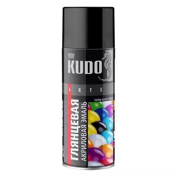 Эмаль аэрозольная Kudo Arte красная глянцевая RAL 3020 520 мл