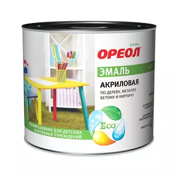 Эмаль акриловая Ореол чёрная матовая 1,9 кг