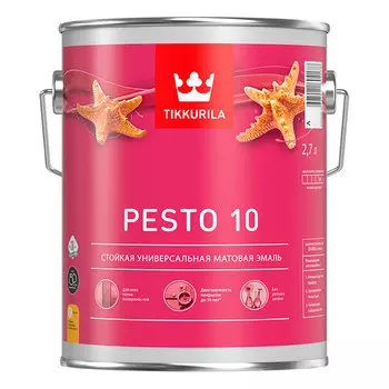 Эмаль алкидная Tikkurila/Tikkivala Pesto 10 база A матовая 2,7 л