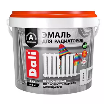 Эмаль для радиаторов Dali белая матовая акриловая 1 кг