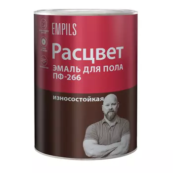 Эмаль Расцвет ПФ-266 для деревянных полов золотисто-коричневая глянцевая 0,9 кг