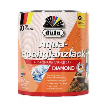 Эмаль универсальная акриловая Dufa Aqua-Hochglanzlack база 1 белая глянцевая 0,75 л