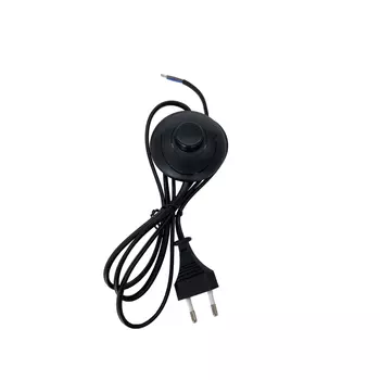 Кабель для светильника Duwi IP20 230 В 2 м с выключателем черный (28579 3)