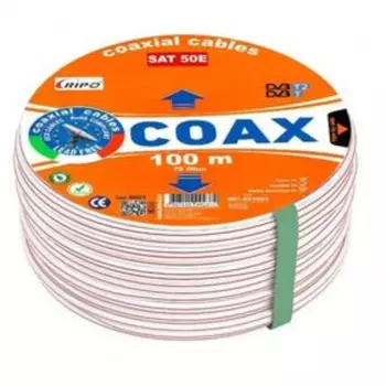 Кабель коаксиальный телевизионный SAT 50 1х6,8 мм экранированный CCA PE Ripo белый (10 м)