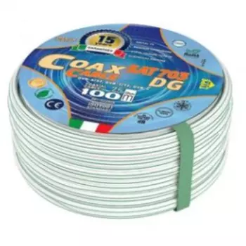 Кабель для видеонаблюдения SAT 703 1х6,8 мм экранированный AVS Electronics белый (10 м)