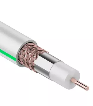 Кабель коаксиальный телевизионный SAT 703B 1х1 мм экранированный Rexant Green Line