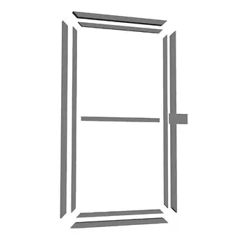 Калитка распашная каркас металлокомплект для самостоятельной сборки 1х2 м черная усиленная