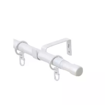 Карниз настенный металлический однорядный раздвижной Телескоп 160-300 см d16/19 мм белый (170.595)