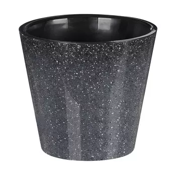 Кашпо декоративное Idi land Grenada d330 мм с дренажной вставкой 16 л светло-серое