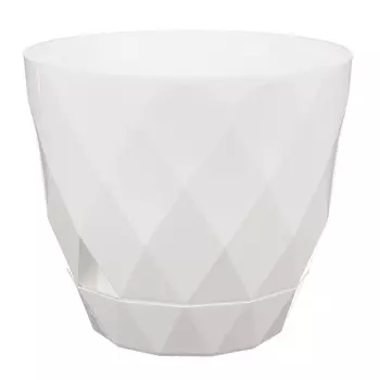 Кашпо декоративное Idi land Laurel d220 мм с поддоном 4,5 л белое