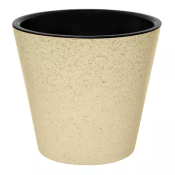 Кашпо декоративное Idi land Pepper d230 мм с дренажной вставкой 5 л светло-бежевое