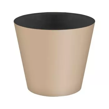 Кашпо декоративное Idi land Rosemary d200 мм с дренажной вставкой 4 л бежевое