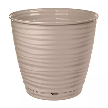 Кашпо декоративное Idi land Saffron d176 мм с поддоном 2,6 л бежевое