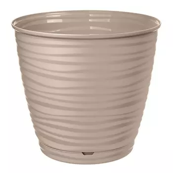 Кашпо декоративное Idi land Saffron d267 мм с поддоном 9,1 л бежевое