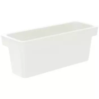 Кашпо декоративное Элластик-Пласт Loft 600х250х250 мм с дренажной вставкой 25 л белое