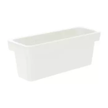 Кашпо декоративное Элластик-Пласт Loft 800х300х300 мм с дренажной вставкой 50 л белое