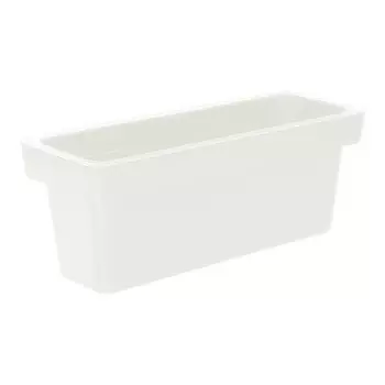 Кашпо декоративное Элластик-Пласт Loft 900х350х350 мм с дренажной вставкой 73 л белое