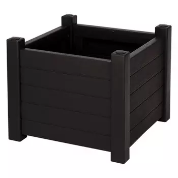 Кашпо декоративное Элластик-Пласт Прованс 530х530х470 мм с дренажной вставкой 70 л шоколад