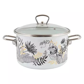 Кастрюля Appetite Botany 2 л эмалированная сталь (550000622)