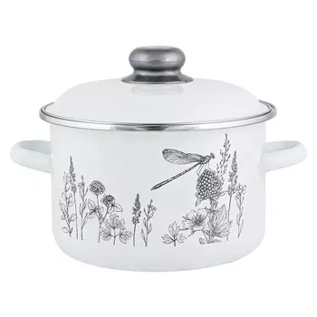 Кастрюля Appetite Flora-2 5,5 л эмалированная сталь (60075102)