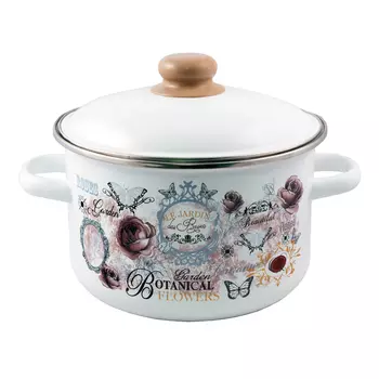 Кастрюля Appetite Roses 5,5 л эмалированная сталь (60070380)