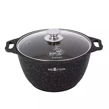 Кастрюля Kukmara Marble 2 л литой алюминий с антипригарным покрытием (кмти22а)