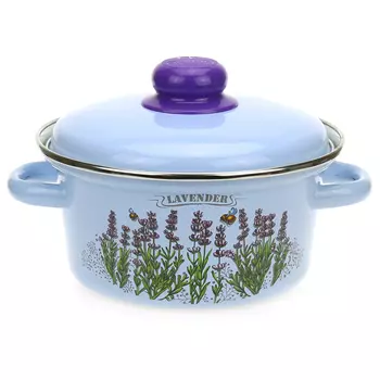 Кастрюля Магнитогорская эмаль Лаванда 1,5 л эмалированная сталь (092998)