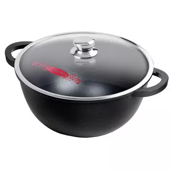 Казан Горница Классик 10 л алюминий с антипригарным покрытием с крышкой (кн4322а)