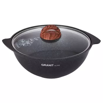 Казан Kukmara Granit Ultra Blue 4,5 л литой алюминий с антипригарным покрытием с крышкой (60075059)