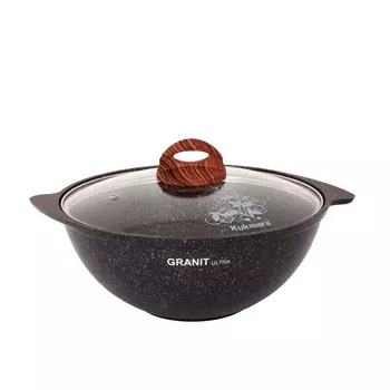 Казан Kukmara Granit Ultra Original 3,5 л литой алюминий с антипригарным покрытием с крышкой (кго37а)