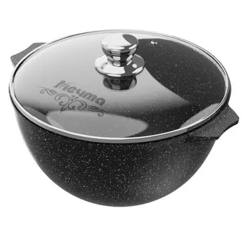 Казан Мечта Гранит Black 4 л литой алюминий с антипригарным покрытием с крышкой (54802)