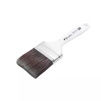 Кисть плоская искусственная щетина пластиковая ручка Boldrini 70х15 мм для всех типов ЛКМ на любой основе