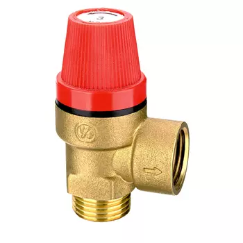 Клапан предохранительный СТМ Термо 1/2 НР(ш) х 1/2 ВР(г) для систем отопления 120 °С KVs 0,3 (CRVP3M12)