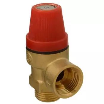 Клапан предохранительный Terma 1/2 НР(ш) х 1/2 ВР(г) 3 бар для систем отопления 120 °С KVs 0,5 (88093)