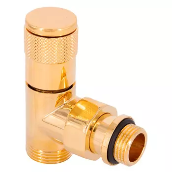 Клапан регулирующий угловой SR Rubinetterie Tondera 1/2 НР(ш) х 3/4 НР(ш) ЕК для радиатора (0623-1500D0E0)