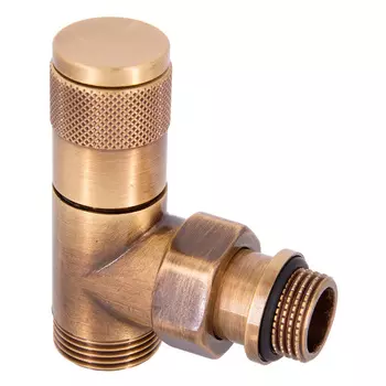 Клапан регулирующий угловой SR Rubinetterie Tondera 1/2 НР(ш) х 3/4 НР(ш) ЕК для радиатора (0623-1500Z0E0)