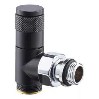 Клапан регулирующий угловой SR Rubinetterie Tondera 1/2 НР(ш) х 3/4 НР(ш) ЕК для радиатора (0623-1500VCES)