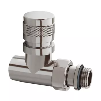 Клапан (вентиль) термостатический прямой SR Rubinetterie Tondera (0612-1500NS00) 1/2 ВР(г) х 1/2 НР(ш) для радиатора никель