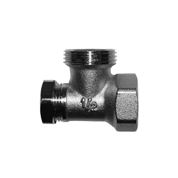 Клапан запорный угловой SR Rubinetterie M 1/2 ВР(г) х 3/4 НР(ш) для радиатора (M513-1500N000)