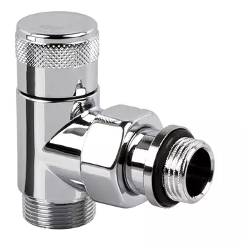 Клапан запорный угловой SR Rubinetterie Tondera 1/2 НР(ш) х 3/4 НР(ш) ЕК для радиатора (0673-1500C0E0)