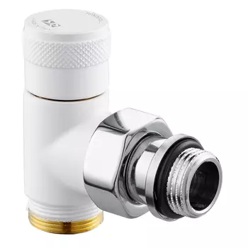 Клапан запорный угловой SR Rubinetterie Tondera 1/2 НР(ш) х 3/4 НР(ш) ЕК для радиатора (0673-1500VCEA)