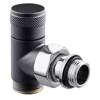 Клапан запорный угловой SR Rubinetterie Tondera 1/2 НР(ш) х 3/4 НР(ш) ЕК для радиатора (0673-1500VCES)