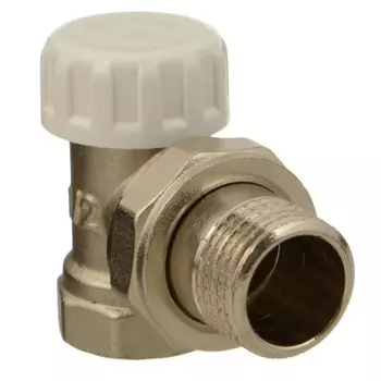 Клапан запорный угловой Terma 1/2 НР(ш) х 1/2 ВР(г) для радиатора (26241)