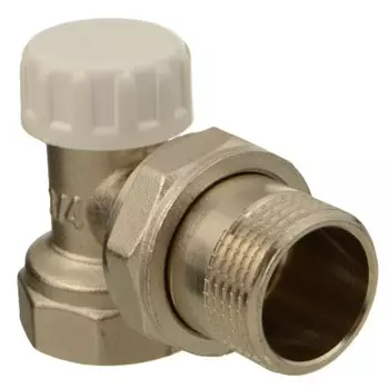 Клапан запорный угловой Terma 3/4 НР(ш) х 3/4 ВР(г) для радиатора (26243)
