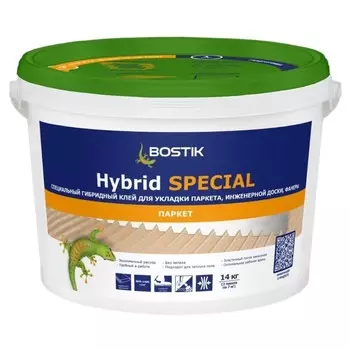 Клей для паркета полимерный гибридный Bostik Hybrid Special STP однокомпонентный 14 кг