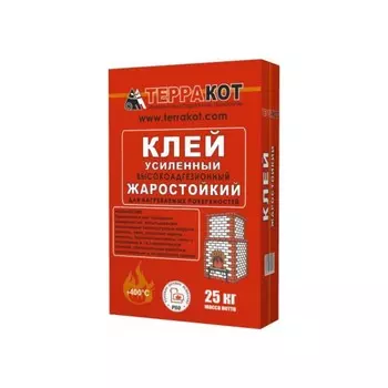 Клей для печей и каминов Терракот серый 25 кг