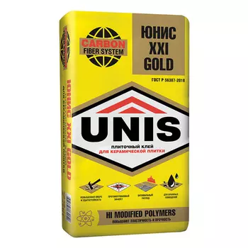 Клей для плитки Unis Gold XXI серый класс С0 Т 23 кг