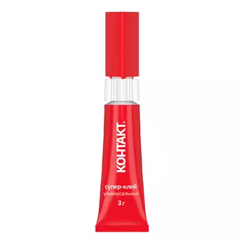 Клей Контакт секундный прозрачный 3 г на блистере